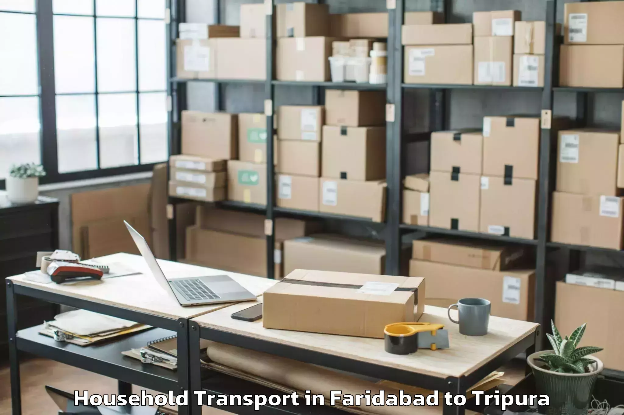 Book Your Faridabad to Agartala Airport Ixa Household Transport Today